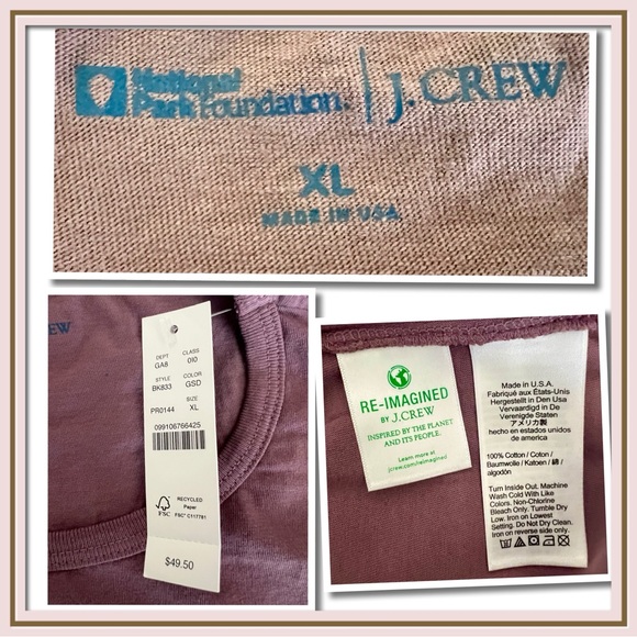 NWT J CREW NATIONAL PARK FOUNDATION “GREAT SAND DUNES” TEE SZ XL - Picture 4 of 4